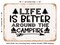 DECORATIVE METAL SIGN - Life is Better Around the Campfire - 2 - Vintage Rusty Look